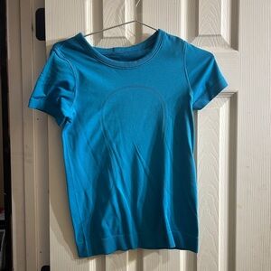 Blue Short Sleeve lulu top